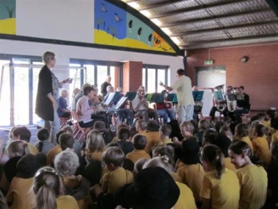 Brass Band Entertains At Mrps 10